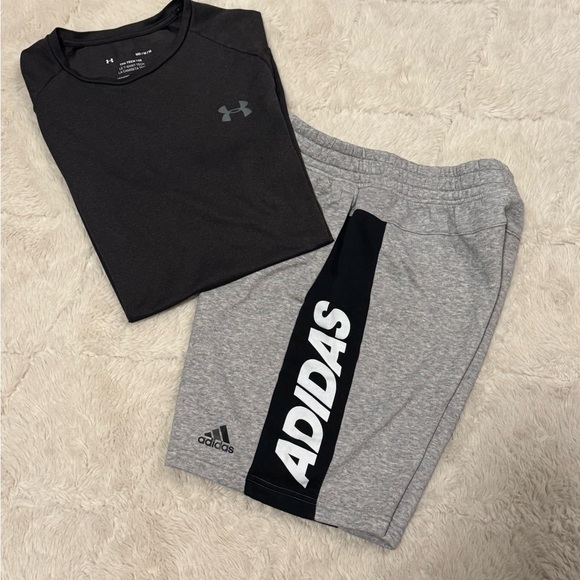 Adidas Men’s Shorts Small & Under Armor top Medium - Picture 6 of 6